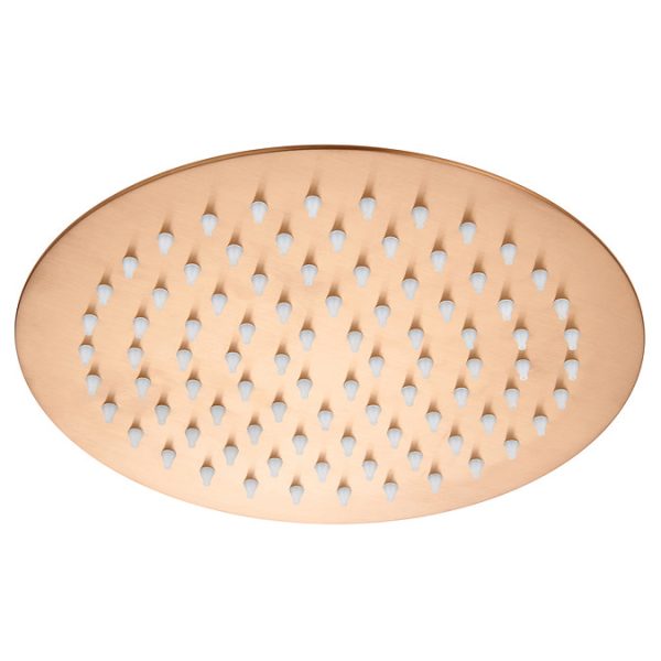 Arezzo Brushed Bronze Shower Set (Fixed Round Shower Head + Bath Spout) - Image 2