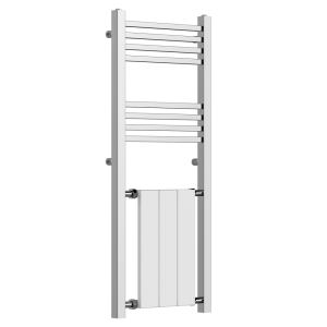 Arezzo 1200 x 485 Framed Modern Panel Radiator   Chrome & White