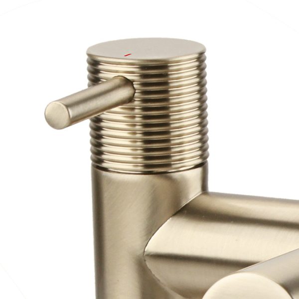 Arezzo Groove Bath Filler Tap Brushed Brass - Image 2