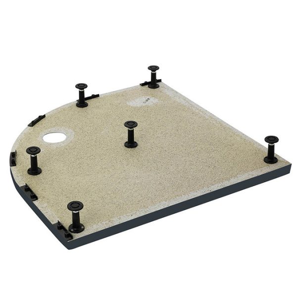 Aurora Slate Effect Stone Quadrant Shower Tray + Riser Kit - Image 4
