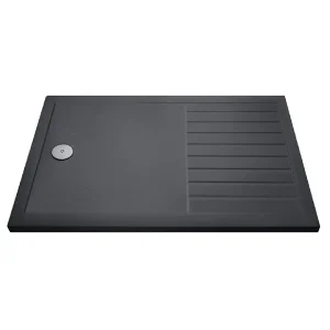 Aurora 1600 x 800 Slate Effect Walk In Shower Tray With Drying Area