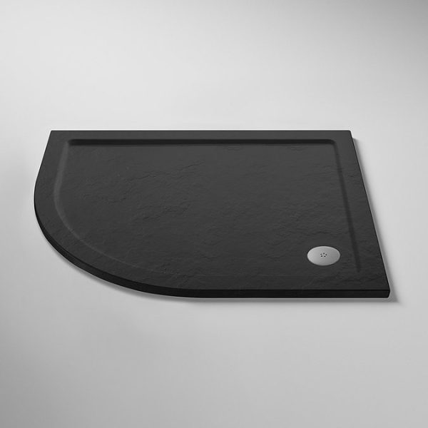 Aurora LH Slate Effect Stone Offset Quadrant Shower Tray - Image 2