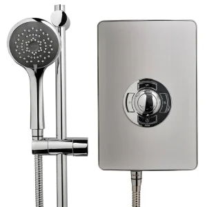 Triton   Aspirante 8.5kw Electric Shower   Brushed Steel