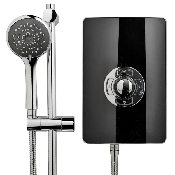Triton   Aspirante 9.5kw Electric Shower   Black Gloss