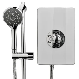 Triton   Aspirante 8.5 kw Electric Shower   White Gloss