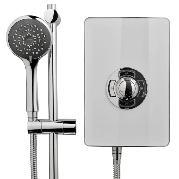 Triton   Aspirante 8.5 kw Electric Shower   White Gloss