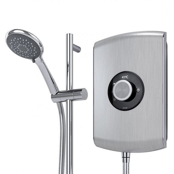 Triton Amore 9.5kW Electric Shower   Brushed Steel - Image 6