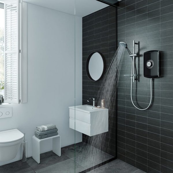 Triton Amore 8.5kW Electric Shower   Gloss Black - Image 2