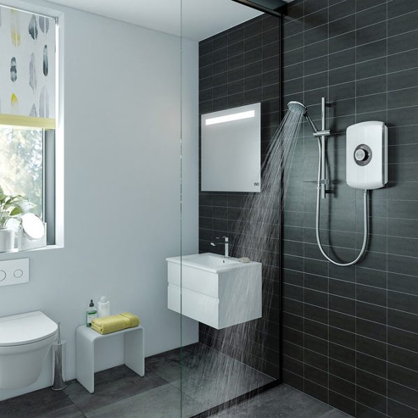 Triton Amore 8.5kW Electric Shower   Gloss White - Image 2
