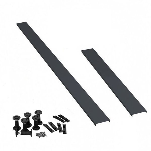Aurora Slate Effect Stone Rectangular Shower Tray + Riser Kit - Image 2