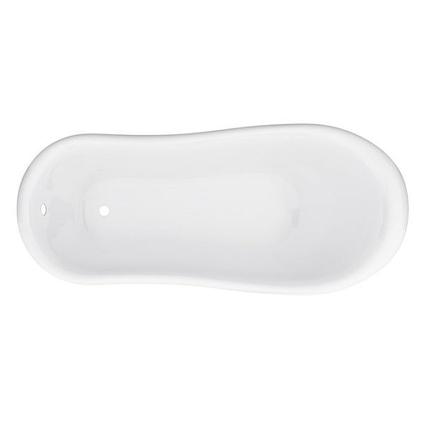 Astoria 1550 Roll Top Slipper Bath + Brushed Brass Leg Set - Image 6