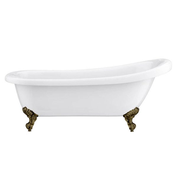 Astoria 1710 Roll Top Slipper Bath + Antique Brass Leg Set - Image 3