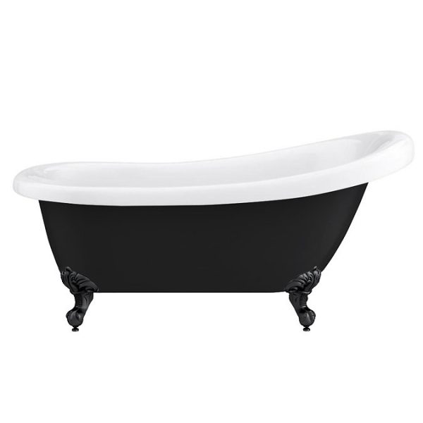 Astoria Black 1550 Roll Top Slipper Bath + Matt Black Leg Set - Image 5