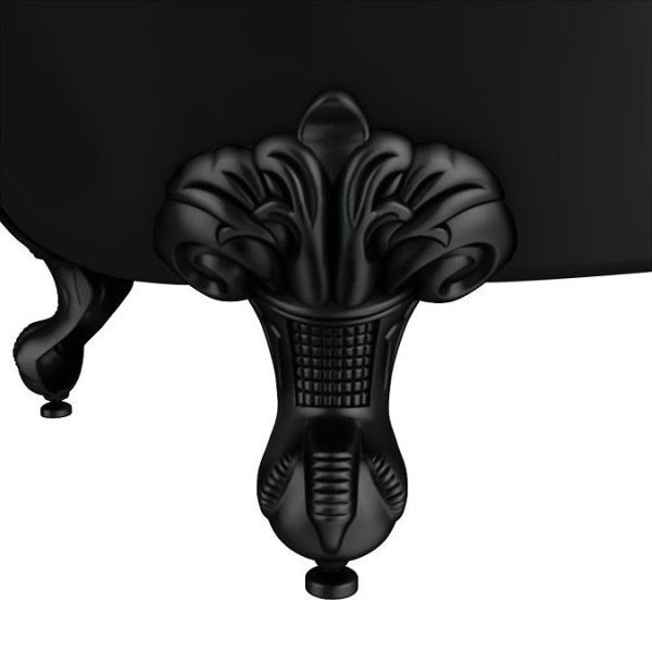 Astoria Black 1710 Roll Top Slipper Bath + Matt Black Leg Set - Image 3