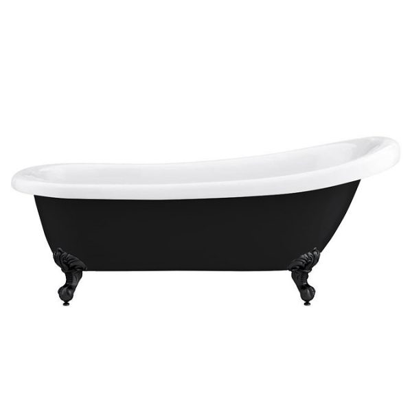 Astoria Black 1710 Roll Top Slipper Bath + Matt Black Leg Set - Image 6