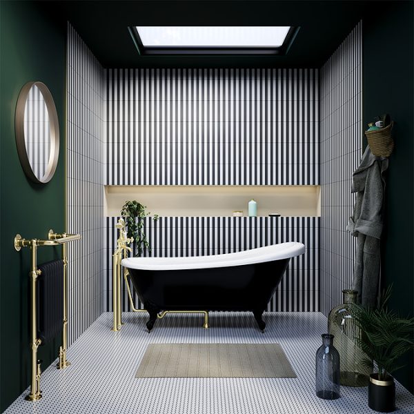 Astoria Black 1710 Roll Top Slipper Bath + Matt Black Leg Set - Image 2
