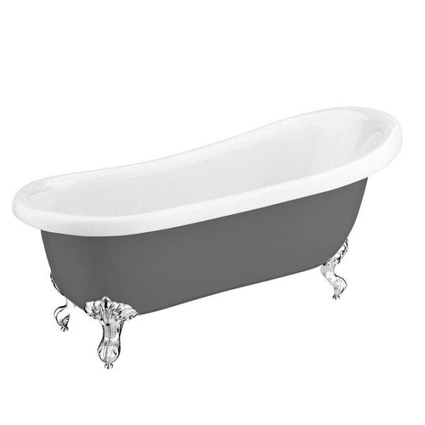 Astoria Grey 1710 Roll Top Slipper Bath w. Ball + Claw Leg Set - Image 2