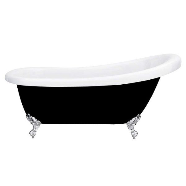 Astoria Black 1550 Roll Top Slipper Bath w. Ball + Claw Leg Set - Image 3