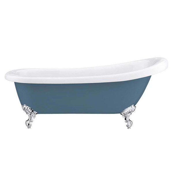 Astoria Blue 1710 Roll Top Slipper Bath w. Ball + Claw Leg Set - Image 3