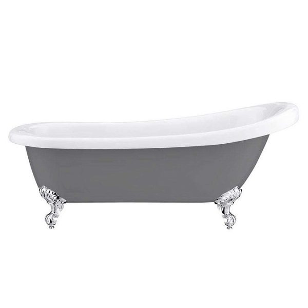 Astoria Grey 1710 Roll Top Slipper Bath w. Ball + Claw Leg Set - Image 3