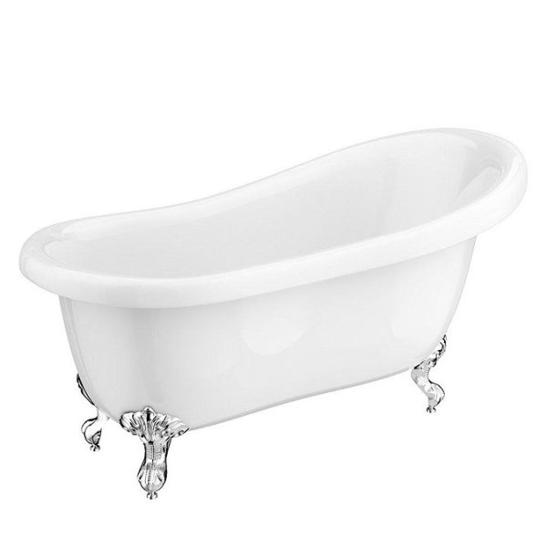 Astoria 1550 Roll Top Slipper Bath + Chrome Leg Set - Image 4