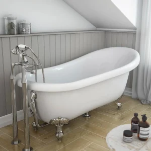 Astoria 1710 Roll Top Slipper Bath + Chrome Leg Set