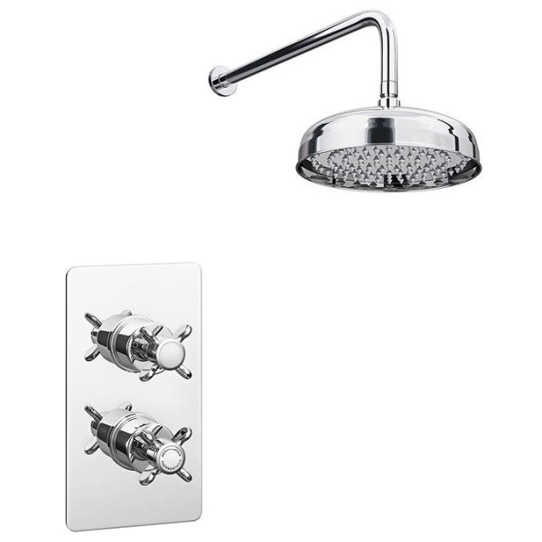 Astoria Traditional Concealed Shower Valve incl. 8" Head with Arm - Image 4