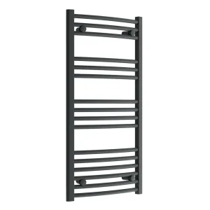 Diamond Curved Heated Towel Rail   W500 x H1000mm   Anthracite