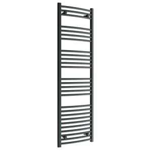 Diamond Curved Heated Towel Rail   W500 x H1600mm   Anthracite