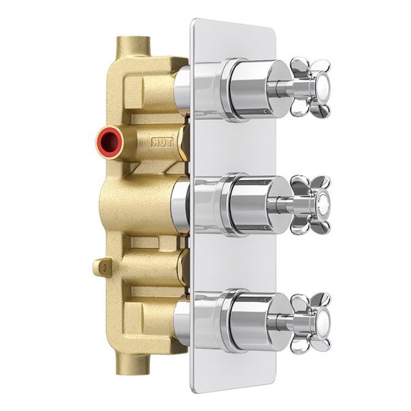 Astoria Traditional Concealed Shower Valve incl. 8" Head with Arm & Slider Rail - Image 9