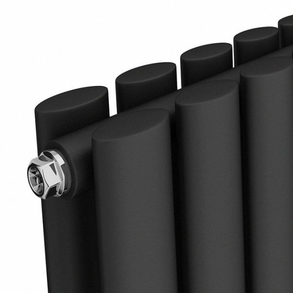 Metro Vertical Radiator   Matt Black   Double Panel (1800mm High) 472mm Wide - Image 3
