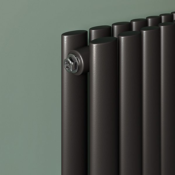 Metro Vertical Radiator   Matt Black   Double Panel (1600mm High) 413mm Wide - Image 5
