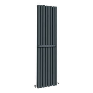 Metro Vertical Radiator   Anthracite   Double Panel (1800mm High) 472mm Wide with Rail