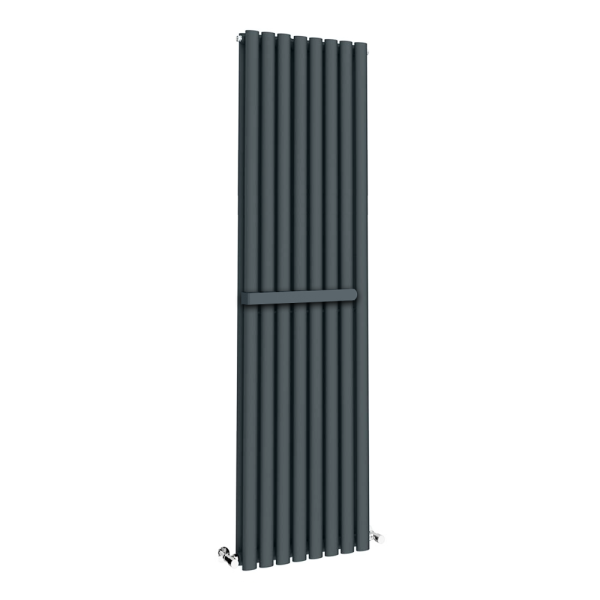 Metro Vertical Radiator   Anthracite   Double Panel (1800mm High) 472mm Wide with Rail