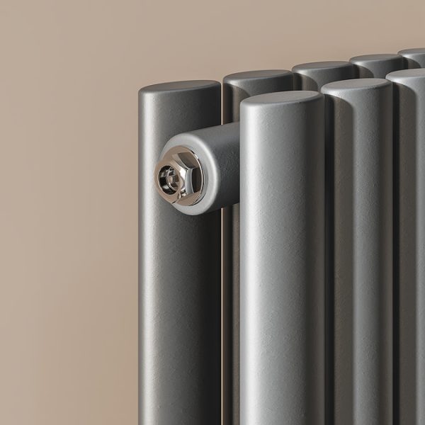 Metro Vertical Radiator with Mirror   Anthracite   Double Panel (H1800 x W500mm) - Image 4