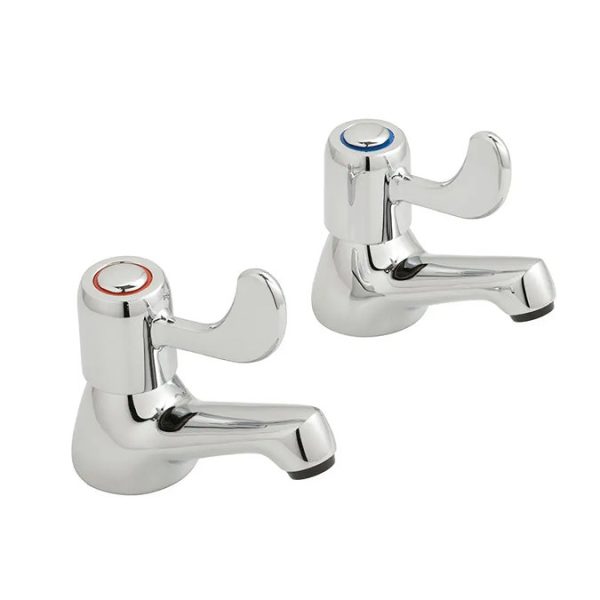 Vado Astra Basin Pillar Taps 1/2" with Lever Handle - Image 2