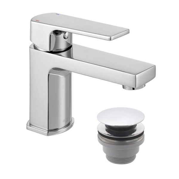 Vado Ekko Mini Mono Basin Mixer + Universal Basin Waste