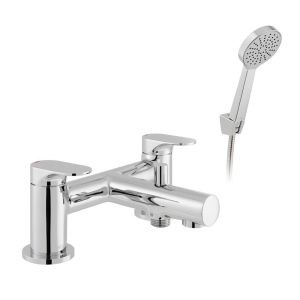 Vado Meitz Deck Mounted Bath Shower Mixer with Single Function Handset