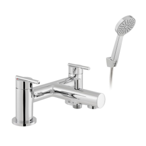 Vado Nuri Deck Mounted Bath Shower Mixer with Single Function Handset