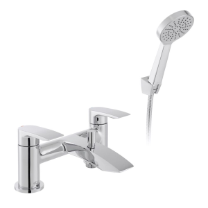 Vado Rowe Deck Mounted Bath Shower Mixer with Single Function Handset
