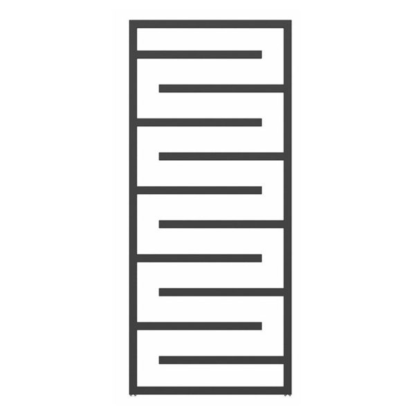 Arezzo Matt Black 1380 x 600mm Designer Towel Rail - Image 3
