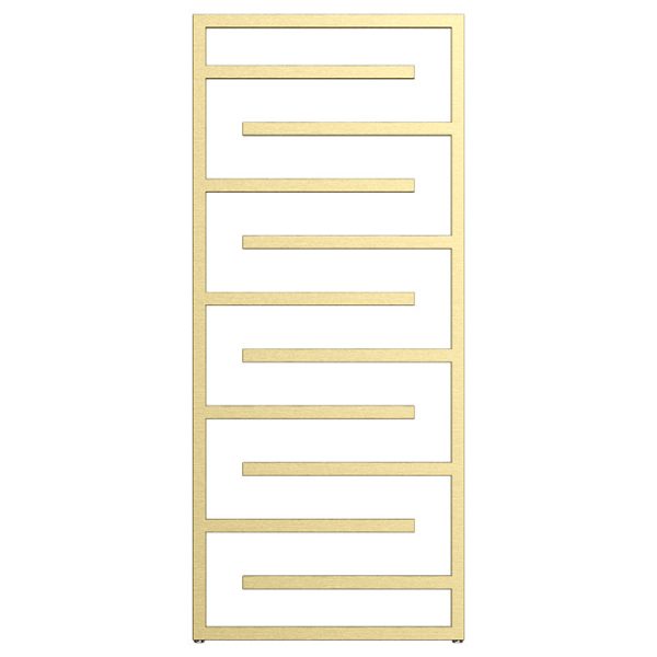 Arezzo Brushed Brass 1380 x 600mm Designer Towel Rail - Image 3