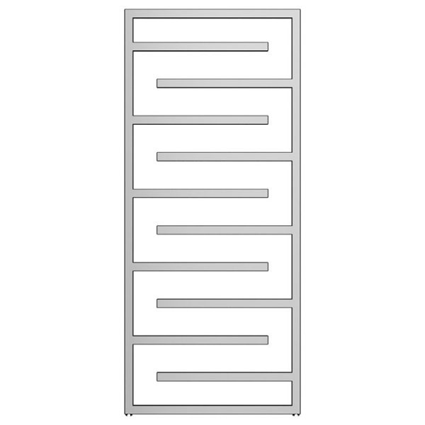 Arezzo Chrome 1380 x 600mm Designer Towel Rail - Image 3