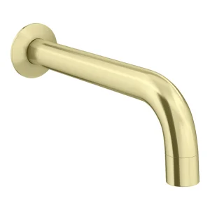 Arezzo Brushed Brass Wall Mounted Bath Spout