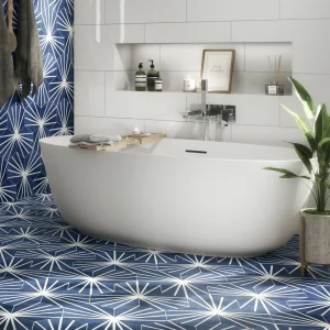 Arezzo 1700 x 800 Matt White Solid Stone Modern Double Ended Bath