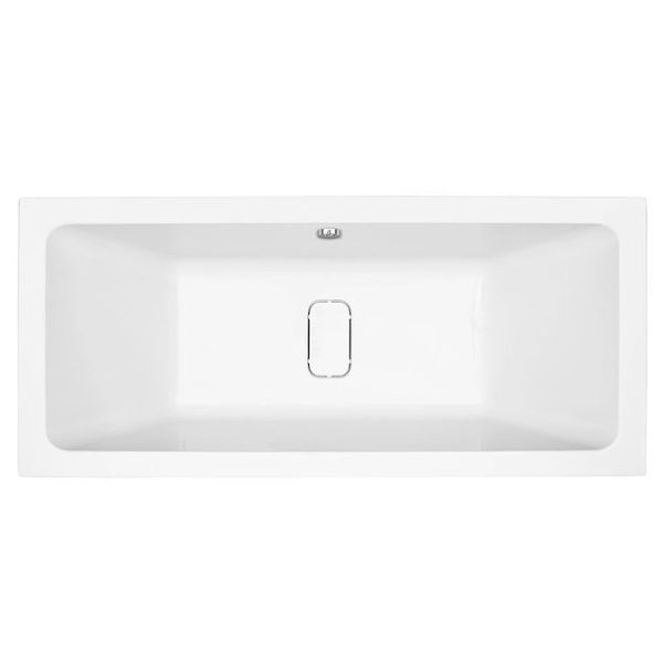 Arezzo Double Ended Bath with Hidden Waste Cover   Gloss White - Image 3