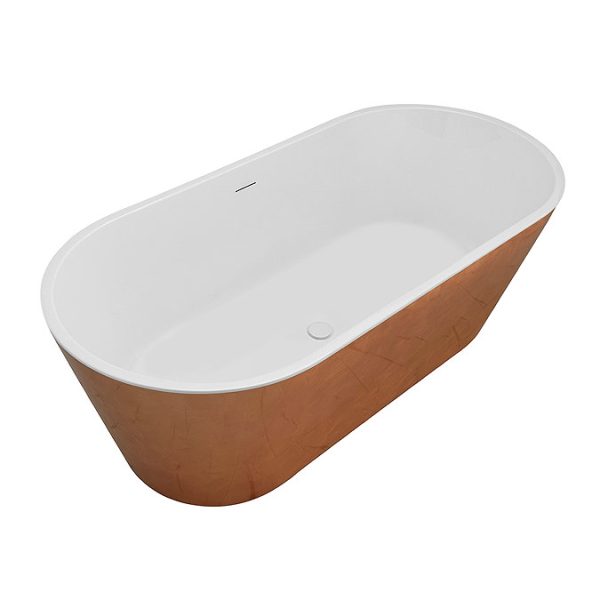 Arezzo Double Ended Freestanding Bath Copper Effect Finish (1700 x 800mm) with Waste - Image 3