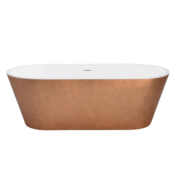 Arezzo Double Ended Freestanding Bath Copper Effect Finish (1700 x 800mm) with Waste - Image 2