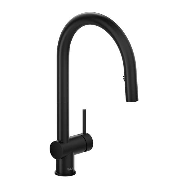 Riobel Azure Single Lever Kitchen Mixer with Pull Down Spray   Black