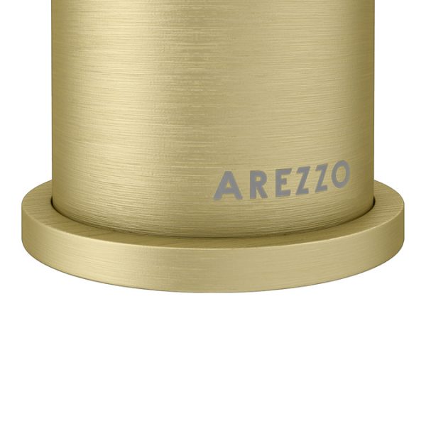 Arezzo Fluted Round Brushed Brass Basin Mono Mixer - Image 5